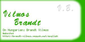 vilmos brandt business card